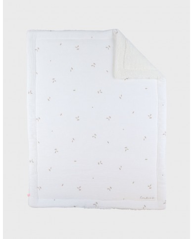 Couverture blanche en gaze de coton bio 75x100 cm