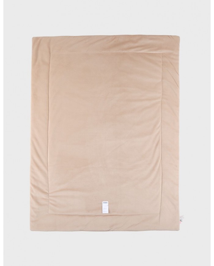 Couverture brodée écrue 75x100 cm en Veloudoux®