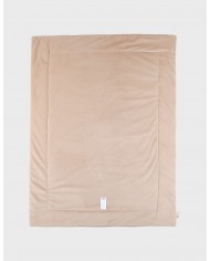 Couverture brodée écrue 75x100 cm en Veloudoux®