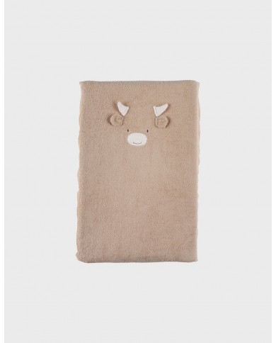 Matelas à langer avec housse en éponge beige Matelas à langer avec housse en éponge beige