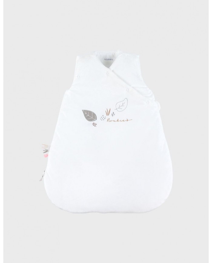 Gigoteuse écrue brodée 50 cm en Veloudoux®