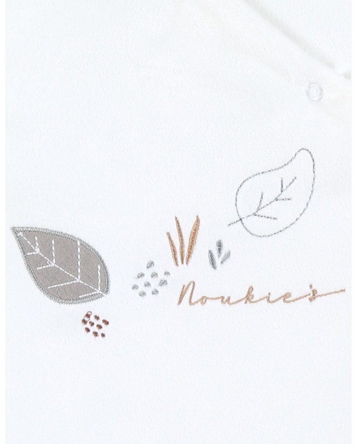 Gigoteuse écrue brodée 50 cm en Veloudoux®