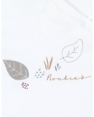 Gigoteuse écrue brodée 50 cm en Veloudoux®