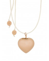 Sofie - Bola coeur rose gold - Cordon creme