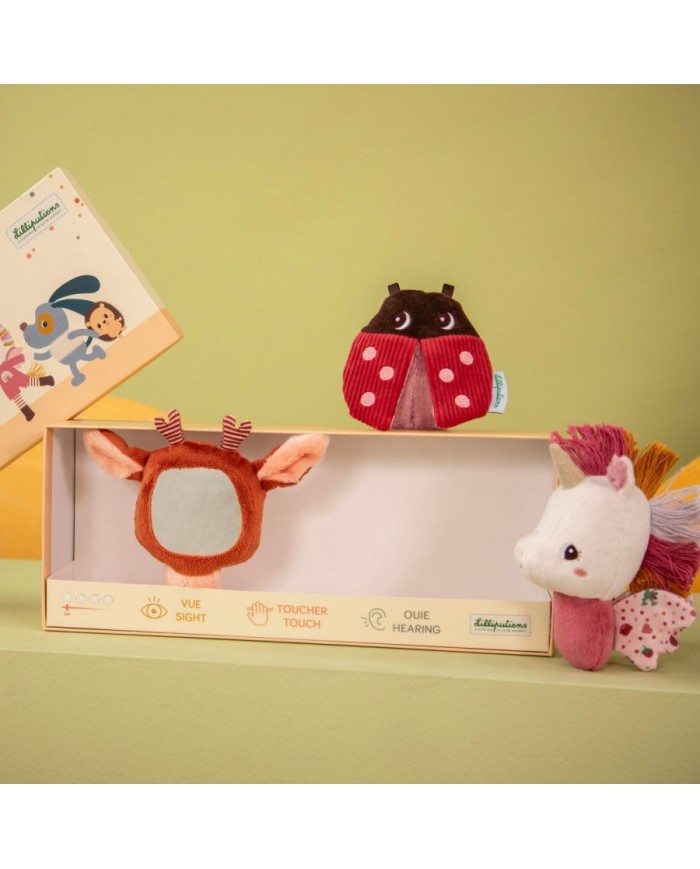 Coffret hochets sensoriels pour bébé - Lena