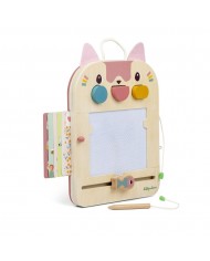 Ardoise Magique en bois Jeanne le chat