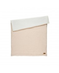 Couverture Berceau Gaze De Coton 75x100cm Fringe Stripe - Sea Green