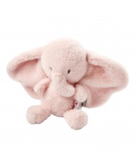 Peluche éléphant 30 cm longs poils - Rose - Fanfan