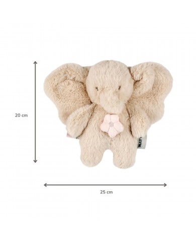 Mini peluche musicale 20 cm éléphant longs poils sable - Fanfan