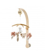 Mobile musical avec bras en bois – Orso & Fluffy