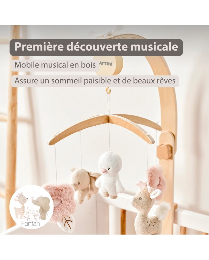 Mobile musical en bois - Fanfan