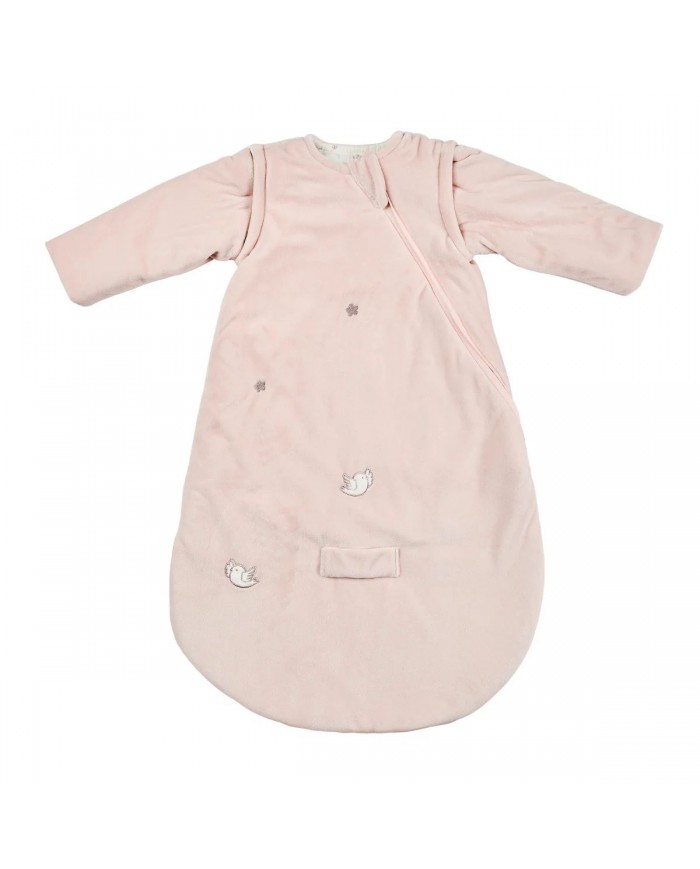 Gigoteuse velours 70 cm manches amovibles - rose - Fanfan - TOG2.5