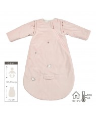 Gigoteuse velours 70 cm manches amovibles - rose - Fanfan - TOG2.5