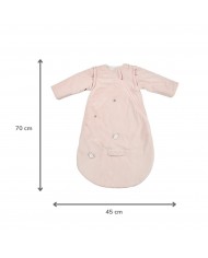 Gigoteuse velours 70 cm manches amovibles - rose - Fanfan - TOG2.5