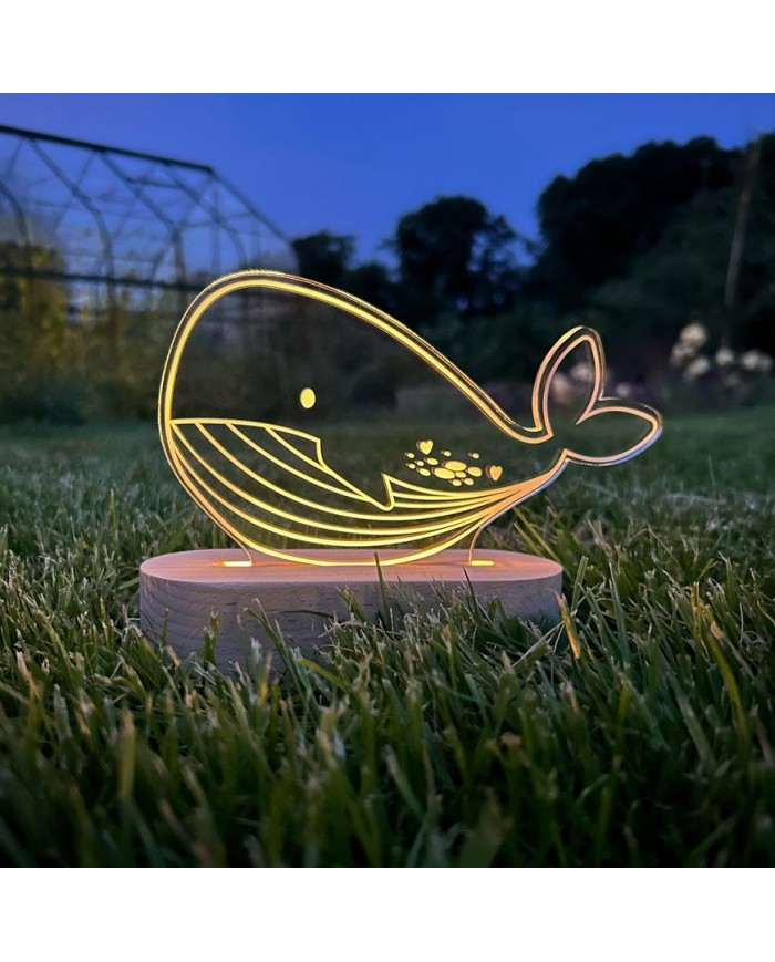 Coffret veilleuse LED - Nilo la Baleine