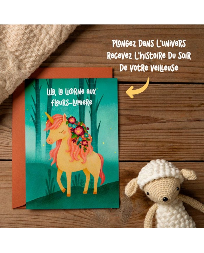 Coffret veilleuse LED - Lila la Licorne