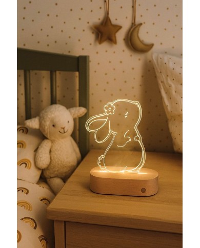 Plaque interchangeable pour veilleuse LED + histoire - Eli la Lapine Plaque interchangeable pour veilleuse LED + histoire - Eli la Lapine