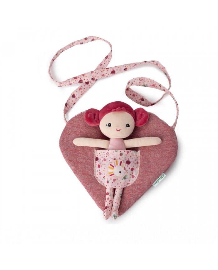 Poupée Aline avec sac coeur