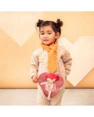 Poupée Aline avec sac coeur