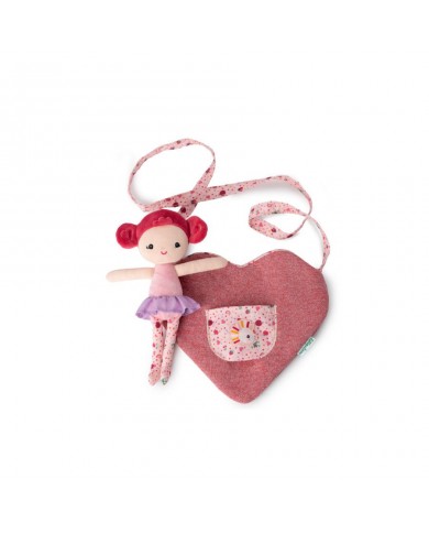 Poupée Aline avec sac coeur