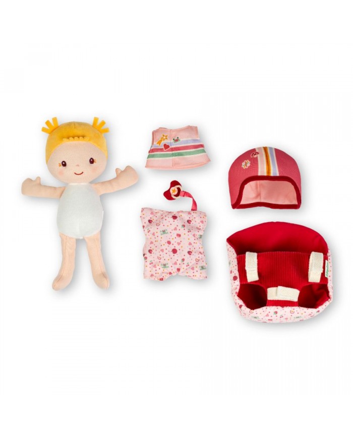 Poupée en tissu et siège vélo Lena