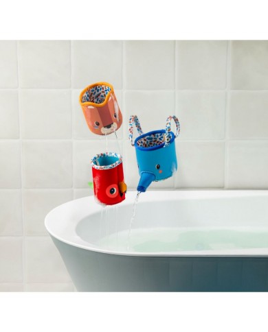 Jouet de bain - Gobelets empilables (set de 3) Jack le lion Jouet de bain - Gobelets empilables (set de 3) Jack le lion