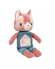 Peluche phosphorescente et livre en tissu Jeanne le chat