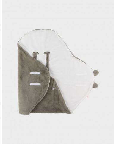 Couverture promenade en fausse fourrure 65x45 cm - Kaki