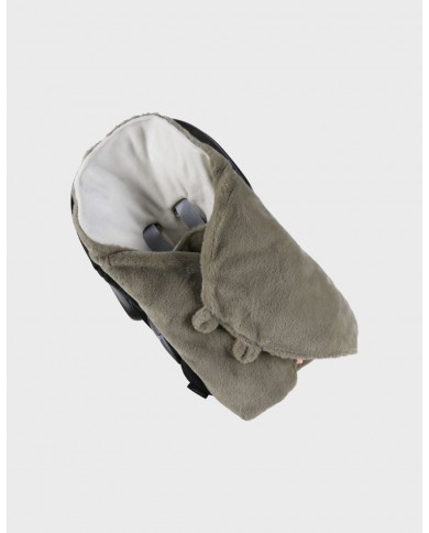 Couverture promenade en fausse fourrure 65x45 cm - Kaki Couverture promenade en fausse fourrure 65x45 cm - Kaki