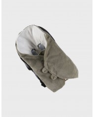 Couverture promenade en fausse fourrure 65x45 cm - Kaki