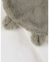 Couverture promenade en fausse fourrure 65x45 cm - Kaki