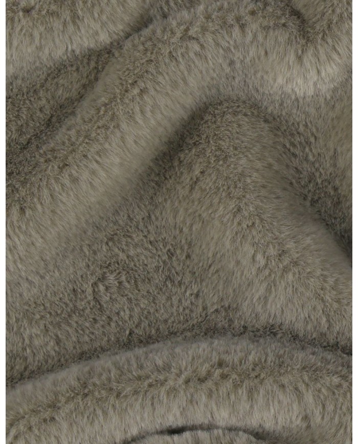 Couverture promenade en fausse fourrure 65x45 cm - Kaki