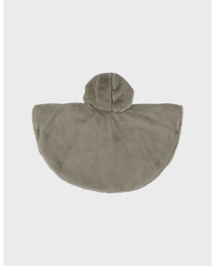 Poncho en fausse fourrure - Kaki- 6-12/18 mois