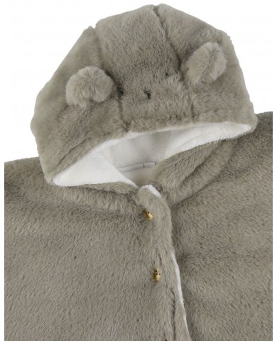Poncho en fausse fourrure - Kaki- 6-12/18 mois Poncho en fausse fourrure - Kaki- 6-12/18 mois
