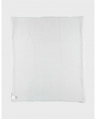 Couverture 75x100 cm en tricot bio et sherpa - Kaki