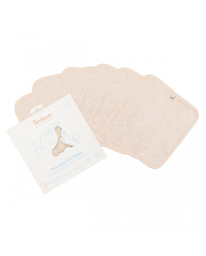 Lingettes réutilisables 20x20cm (6 pieces) - Frosted Almond