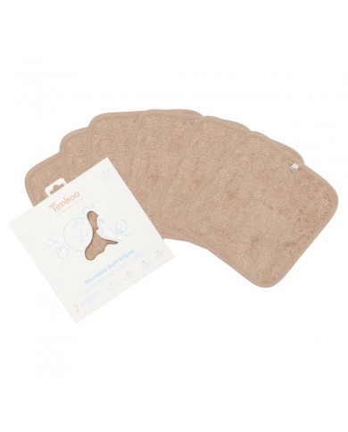 Lingettes réutilisables 20x20cm (6 pieces) - Savannah Sand