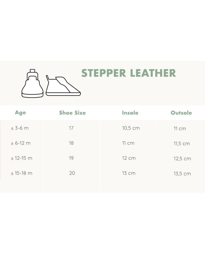 Chaussons en cuir Stepper - Powder
