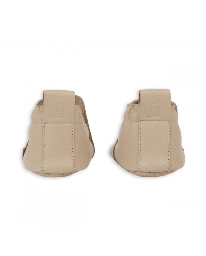 Chaussons en cuir Stepper - Beige