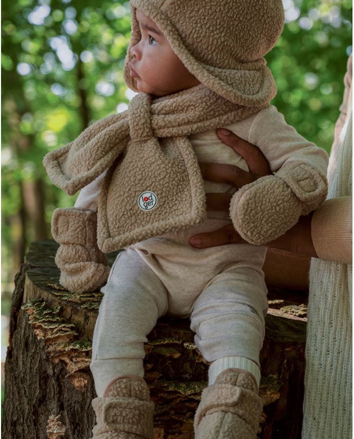Mouffles Teddy Polaire - 0-12 mois - Beige