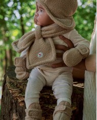 Mouffles Teddy Polaire - 0-12 mois - Beige