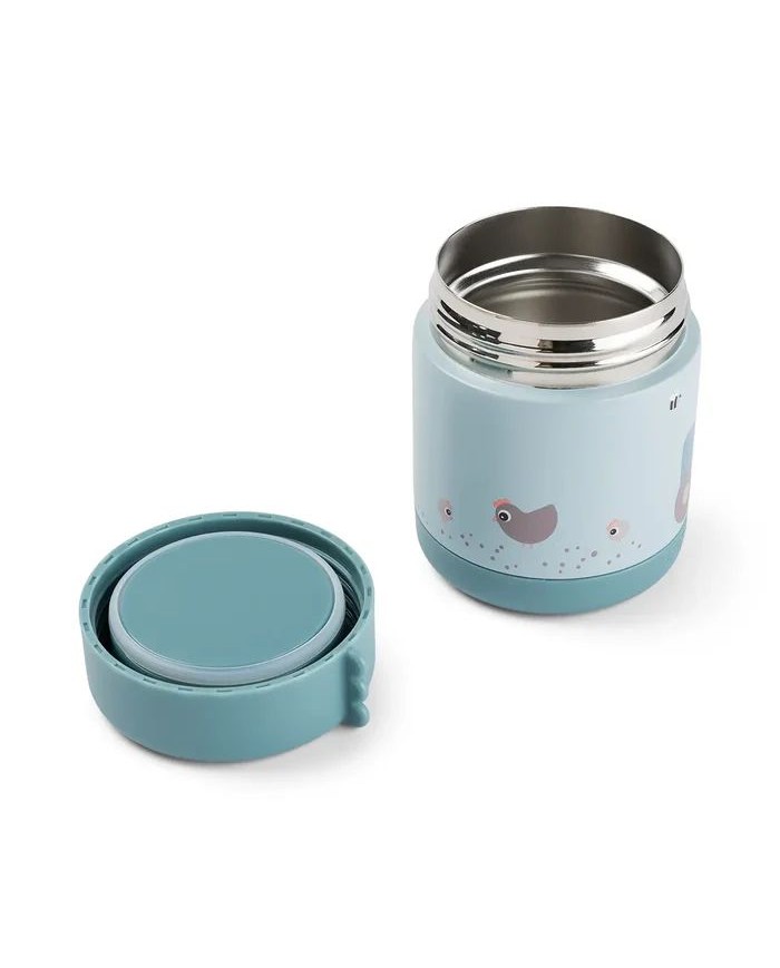 Boîte repas isotherme 300 ml Tiny Farm bleu