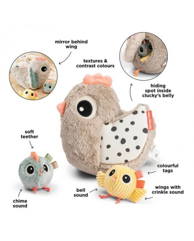 Jouet d'activité cache-cache - Clucky - sable