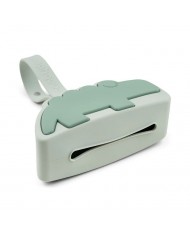 Boîte à sucette en silicone - Croco - Vert Boîte à sucette en silicone - Croco - Vert