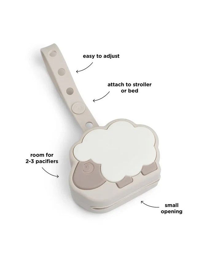 Boîte à sucette en silicone - Sheepy - Sable Boîte à sucette en silicone - Sheepy - Sable