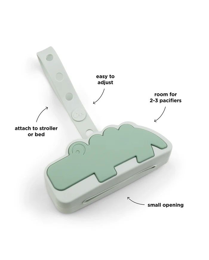 Boîte à sucette en silicone - Croco - Vert Boîte à sucette en silicone - Croco - Vert