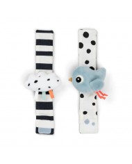 Lot de 2 Bracelet hochet - Happy clouds - Bleu