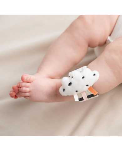 Lot de 2 Bracelet hochet - Happy clouds - Rose