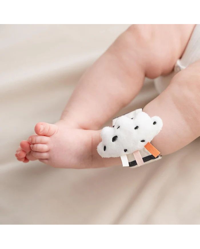 Lot de 2 Bracelet hochet - Happy clouds - Rose