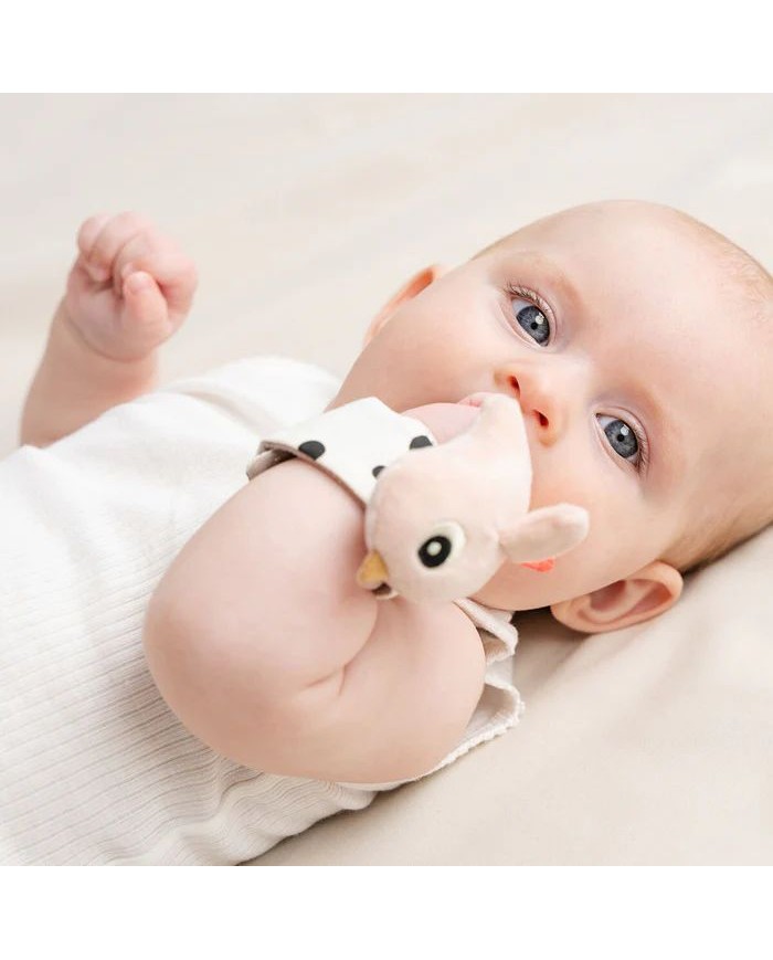 Lot de 2 Bracelet hochet - Happy clouds - Rose